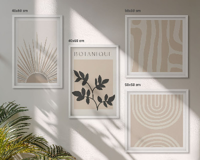 Multi-piece wall decor set Abstract plant patterns