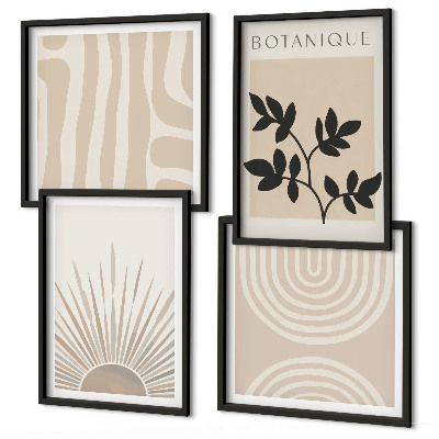 Multi-piece wall decor set Abstract plant patterns