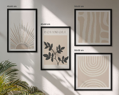 Multi-piece wall decor set Abstract plant patterns