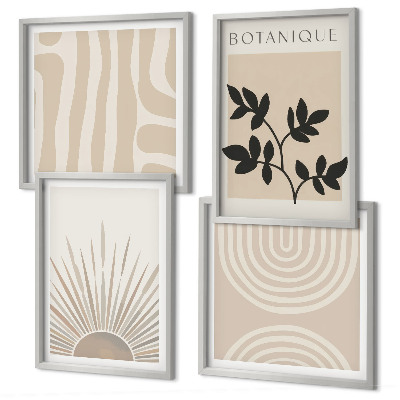 Multi-piece wall decor set Abstract plant patterns