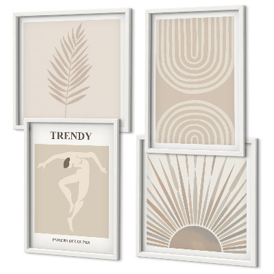 Wall art set Pastel boho abstract posters