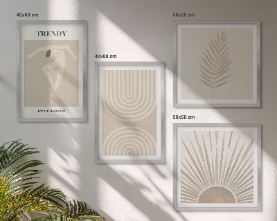 Wall art set Pastel boho abstract posters