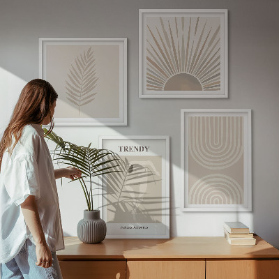 Wall art set Pastel boho abstract posters