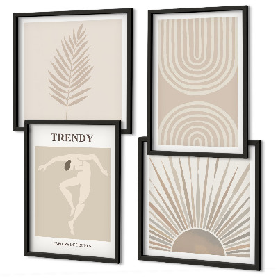 Wall art set Pastel boho abstract posters