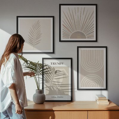 Wall art set Pastel boho abstract posters