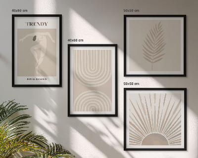 Wall art set Pastel boho abstract posters