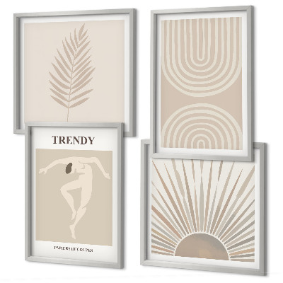 Wall art set Pastel boho abstract posters