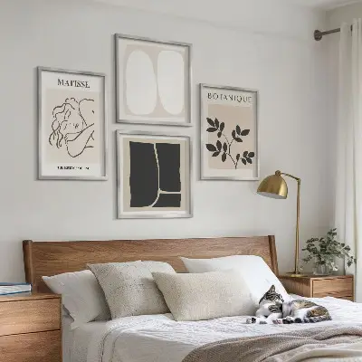 Set of 4 Matisse plant paintings stylish wall art pieces