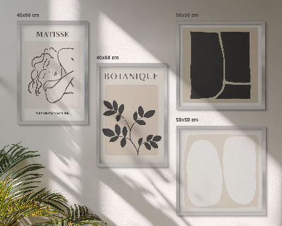 Set of 4 wall art pieces Matisse's Stylish Plant Paintings