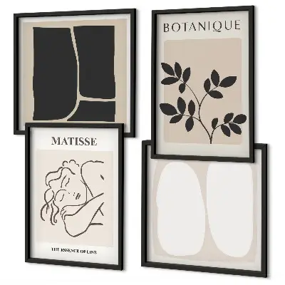 Set of 4 Matisse plant paintings stylish wall art pieces
