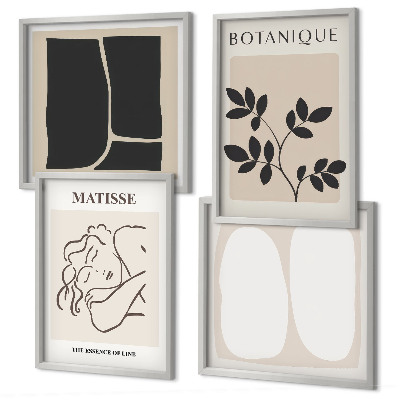 Set of 4 wall art pieces Matisse's Stylish Plant Paintings