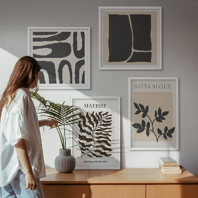 Multi-piece wall decor set Minimalist plant posters