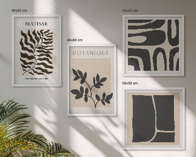 Multi-piece wall decor set Minimalist plant posters