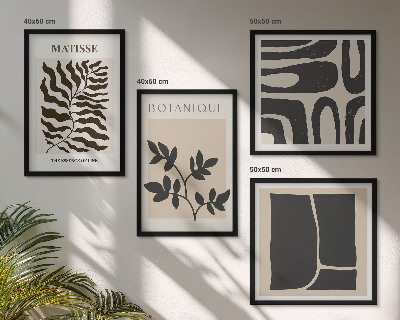 Multi-piece wall decor set Minimalist plant posters
