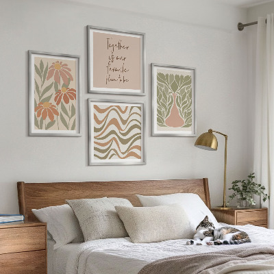 Multi-piece wall decor set Pastel abstract flowers