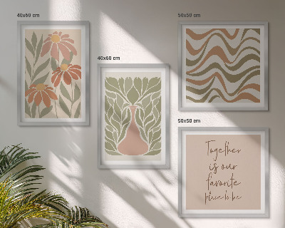 Multi-piece wall decor set Pastel abstract flowers