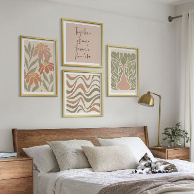 Multi-piece wall decor set Pastel abstract flowers