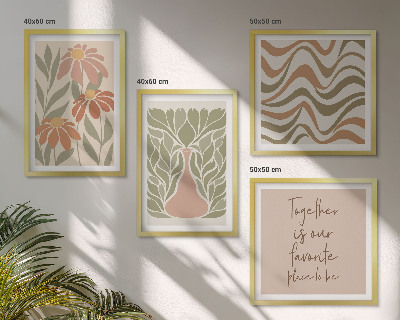 Multi-piece wall decor set Pastel abstract flowers