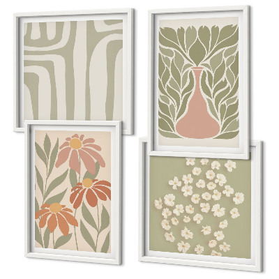 Wall art set Floral minimalist boho