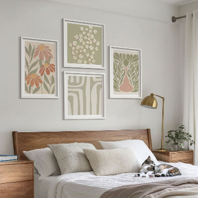 Wall art set Floral minimalist boho