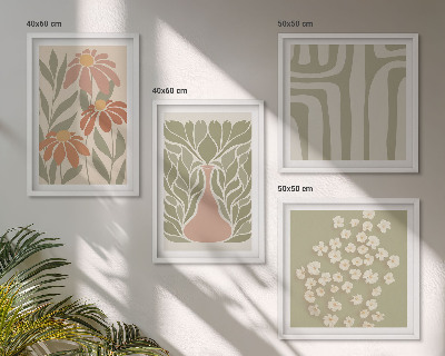 Wall art set Floral minimalist boho