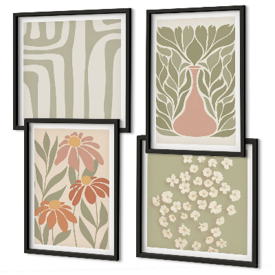 Wall art set Floral minimalist boho