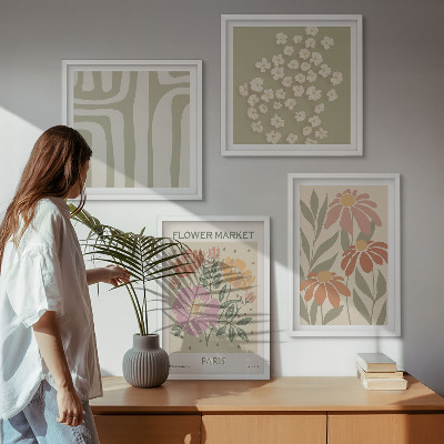 Multi-piece wall decor set Botanical motifs Paris minimalism