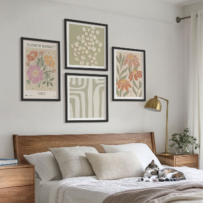 Multi-piece wall decor set Botanical motifs Paris minimalism