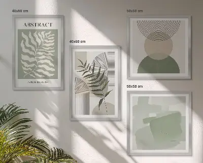 Wall art set Botanical boho abstractions
