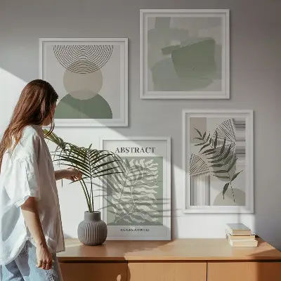 Wall art set Botanical boho abstractions