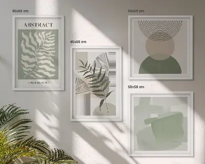 Wall art set Botanical boho abstractions