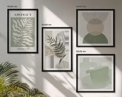 Wall art set Botanical boho abstractions