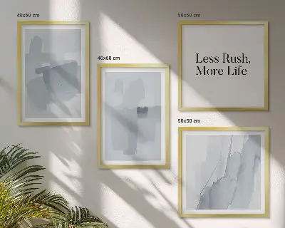 Wall art set Abstract watercolor compositions
