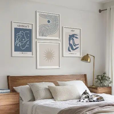 Set of 4 wall art pieces Matisse's stylish abstract patterns