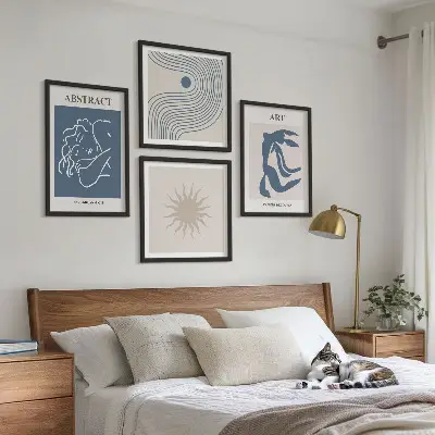 Set of 4 wall art pieces Matisse's stylish abstract patterns