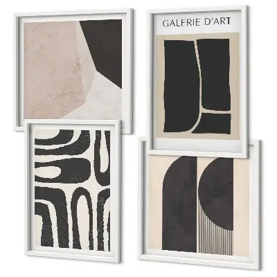 Abstract minimalist wall art posters set of 4 pieces