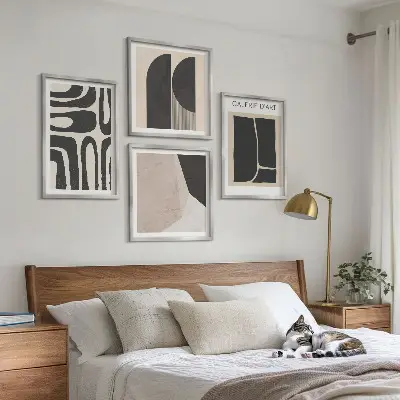 Abstract minimalist wall art posters set of 4 pieces