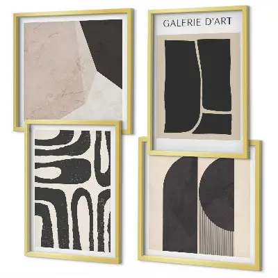 Abstract minimalist wall art posters set of 4 pieces