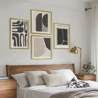 Abstract minimalist wall art posters set of 4 pieces