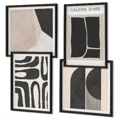 Abstract minimalist wall art posters set of 4 pieces
