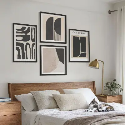 Abstract minimalist wall art posters set of 4 pieces