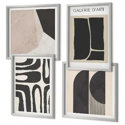 Abstract minimalist wall art posters set of 4 pieces
