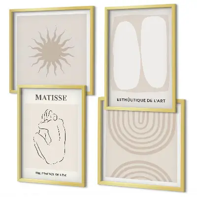 Multi-piece wall art set minimalist line design