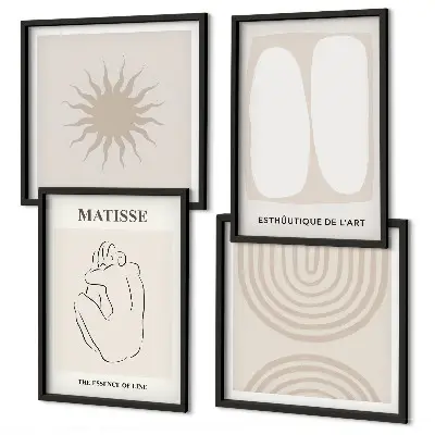 Multi-piece wall art set minimalist line design