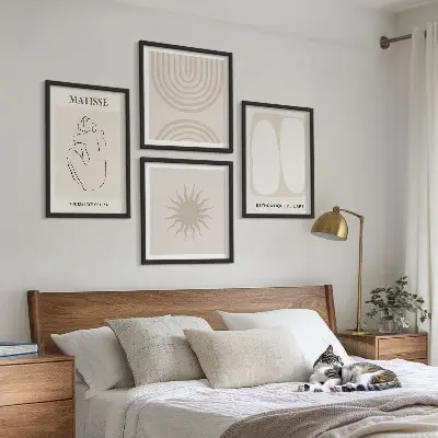 Multi-piece wall art set minimalist line design