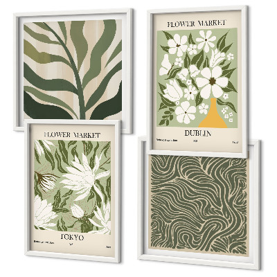 Multi-piece wall decor set Plant patterns boho decorations