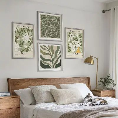Multi-piece wall decor set boho plant pattern wall art