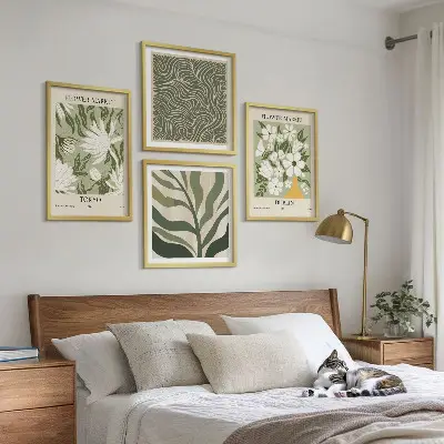 Multi-piece wall decor set boho plant pattern wall art
