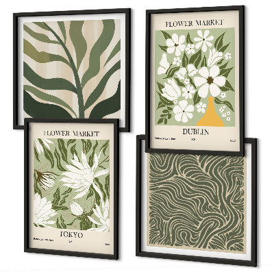 Multi-piece wall decor set Plant patterns boho decorations