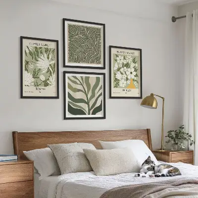 Multi-piece wall decor set boho plant pattern wall art
